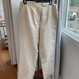 Gold metallic dress trouser